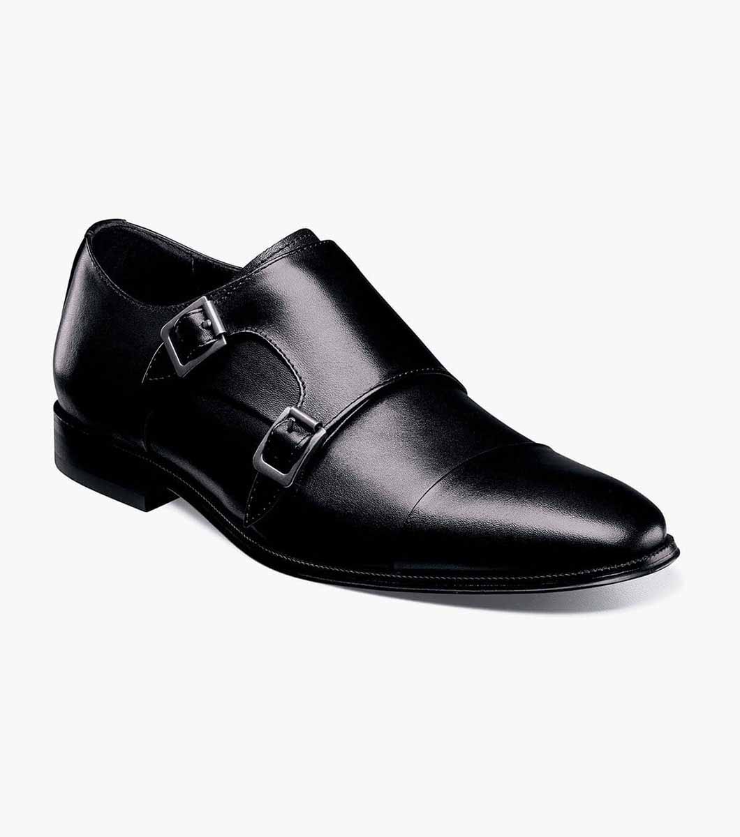 Men’s Dress Shoes | Black Cap Toe Monk Strap | Florsheim Jetson