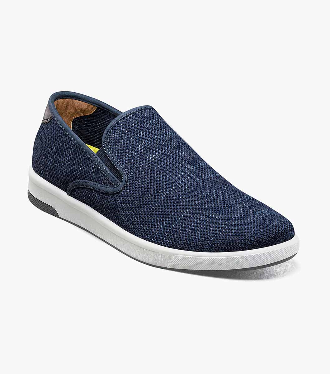 Crossover Knit Plain Toe Slip On Sneaker Men’s Casual Shoes ...