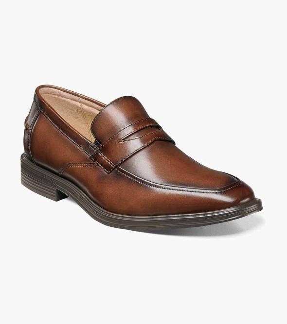 Men’s Casual Shoes | Cognac Moc Toe Venetian Slip On | Florsheim Atlantic