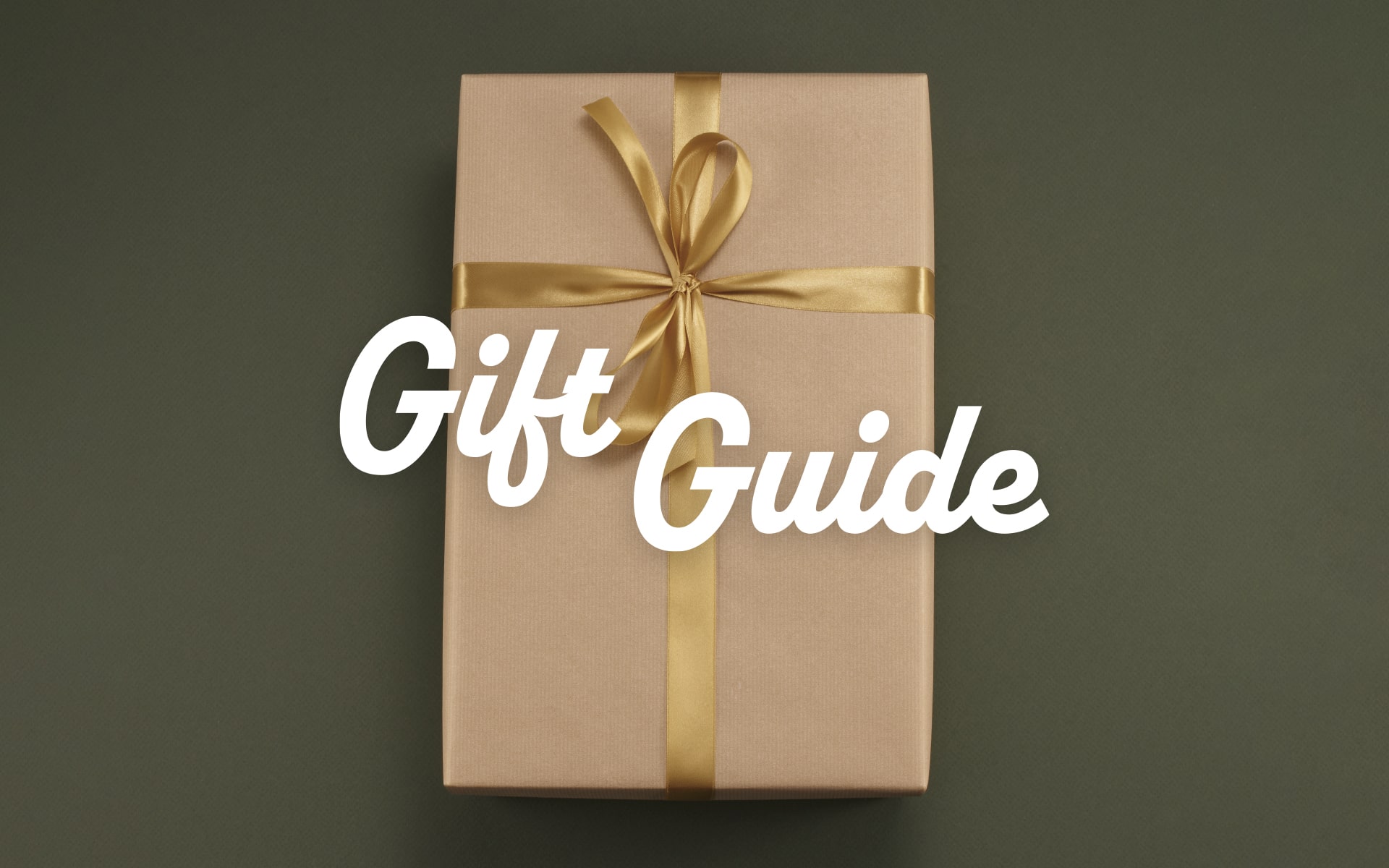 Shop the Florsheim gift guide featuring a present on a green background.