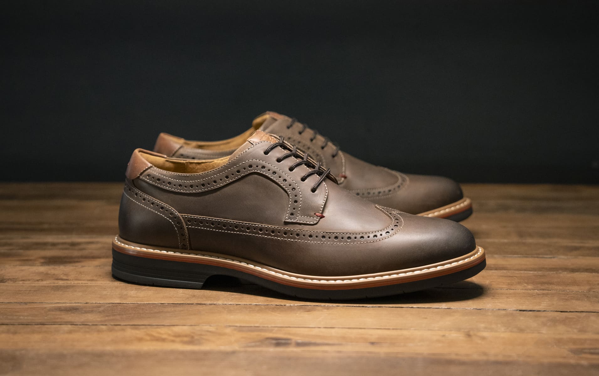 Shop Florsheim dress featuring the Norwalk Wingtip Oxford in brown.