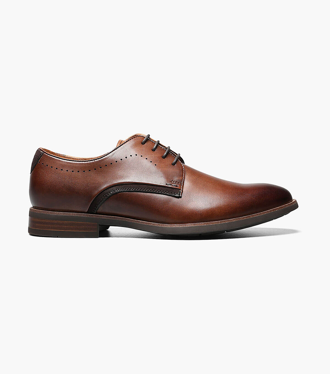 Men’s Dress Shoes | Cognac Plain Toe Oxford | Florsheim Uptown