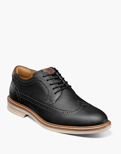 Norwalk Wingtip Oxford in Black Waxy for $180.00 dollars.