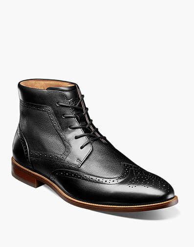 Rucci Wingtip Lace Up Boot in Black for $200.00 dollars.