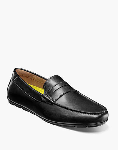 Motor Smooth Moc Toe Penny Driver in Black for $150.00 dollars.