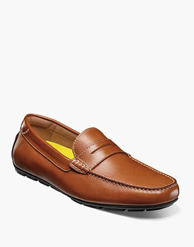 Motor Smooth Moc Toe Penny Driver in Cognac for $150.00 dollars.