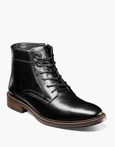 Forge Plain Toe Lace Up Boot in Black for $180.00 dollars.