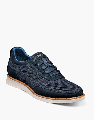 Launch Knit Elastic Lace Moc Toe Slip On in Navy for $160.00 dollars.