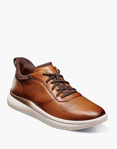 Fleet Perf Toe Elastic Lace Sneaker in Cognac for $160.00 dollars.