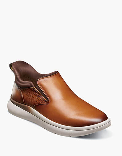 Fleet Plain Toe Slip On Sneaker in Cognac for $160.00 dollars.