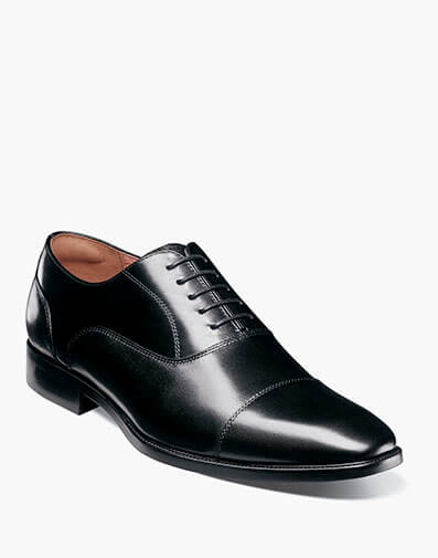 Sorrento Lux Cap Toe Balmoral Oxford in Black for $180.00 dollars.