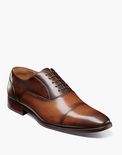 Sorrento Lux Cap Toe Balmoral Oxford in Cognac Multi for $180.00 dollars.