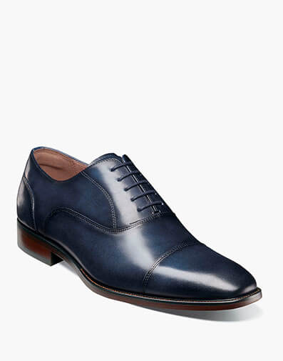 Sorrento Lux Cap Toe Balmoral Oxford in Navy for $180.00 dollars.