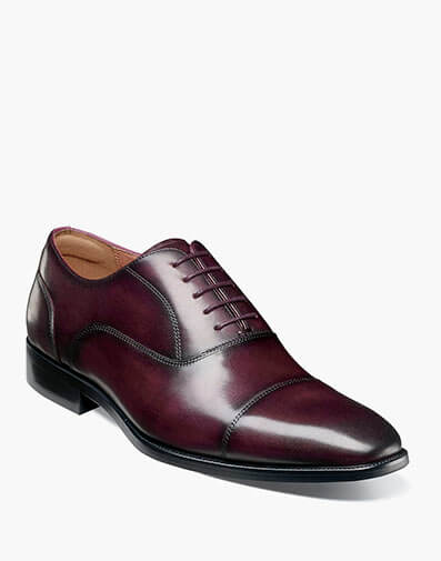 Sorrento Lux Cap Toe Balmoral Oxford in Burgundy for $180.00 dollars.