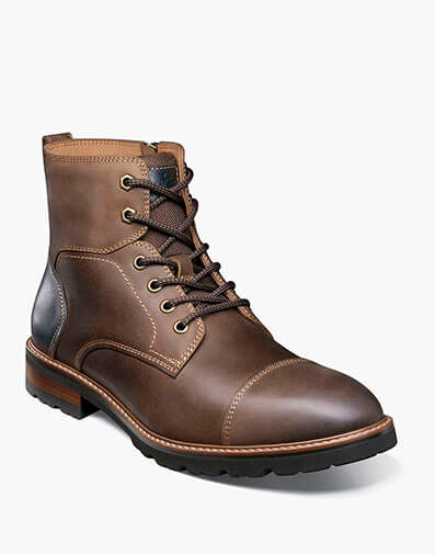 Renegade Cap Toe Lace Up Boot in Brown CH for $215.00 dollars.